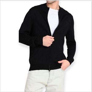 Hugo Boss Black Knit Full Zip-Up Cardigan Size XL Slim Fits M